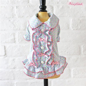 Wooflink My Vintage Mini Dress - Blue - Posh Puppy Boutique