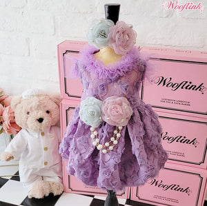 Wooflink Party Season Dress - Purple - Posh Puppy Boutique