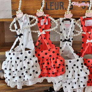 Wooflink Polka Polka Skirt - Red - Posh Puppy Boutique