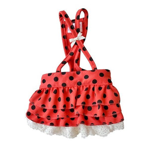 Wooflink Polka Polka Skirt - Red - Posh Puppy Boutique