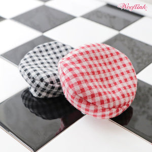 Wooflink Preppy Gingham Beret - Black - Posh Puppy Boutique