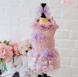 Wooflink Romantic Summer Dress - Violet - Posh Puppy Boutique