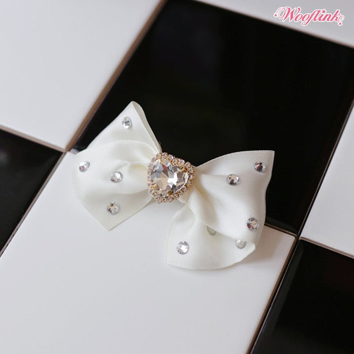 Wooflink Shine Like A Diamond Hairbow in White