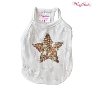 Wooflink Shining Star Shirt - White - Posh Puppy Boutique