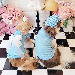 Wooflink Spring Moments Mini Dress in Blue - Posh Puppy Boutique