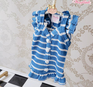 Wooflink Summer Vacation Mini Dress - Blue - Posh Puppy Boutique