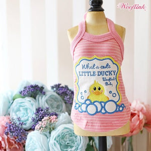 Wooflink What A Cute Little Ducky Top in Pink - Posh Puppy Boutique