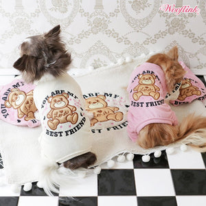 Wooflink You Are My Best Friend PJ - Cream - Posh Puppy Boutique