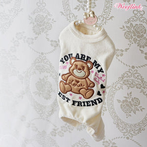 Wooflink You Are My Best Friend PJ - Cream - Posh Puppy Boutique