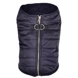 Zip - up Dog Puffer Vest - Black - Posh Puppy Boutique