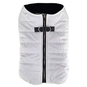 Zip - up Dog Puffer Vest - White - Posh Puppy Boutique