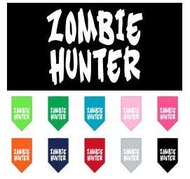 Zombie Hunter Screen Print Bandana in Many Colors - Posh Puppy Boutique