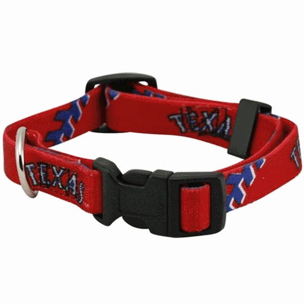 Texas Rangers Pet Dog Collar by Hunter, XS