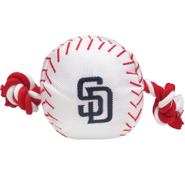 Pets First MLB Los Angeles Dodgers Nylon Baseball Rope Tug Toy