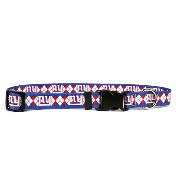 New York Giants Argyle Nylon Collar - X-Small