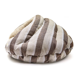 Burger Bed Brown Stripes - Posh Puppy Boutique