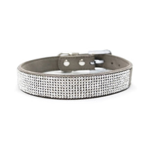 Diamond Dog collars set with 8 rows of sparkling crystal cut stones.