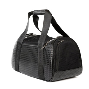 Vanderpump Graphite Duffle Pet Carrier - Black- Final Sale