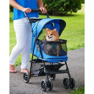 Happy Trails NO-ZIP Pet Stroller in Sapphire