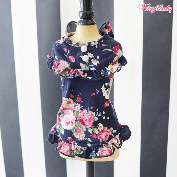 Wooflink Floral Dress - Navy